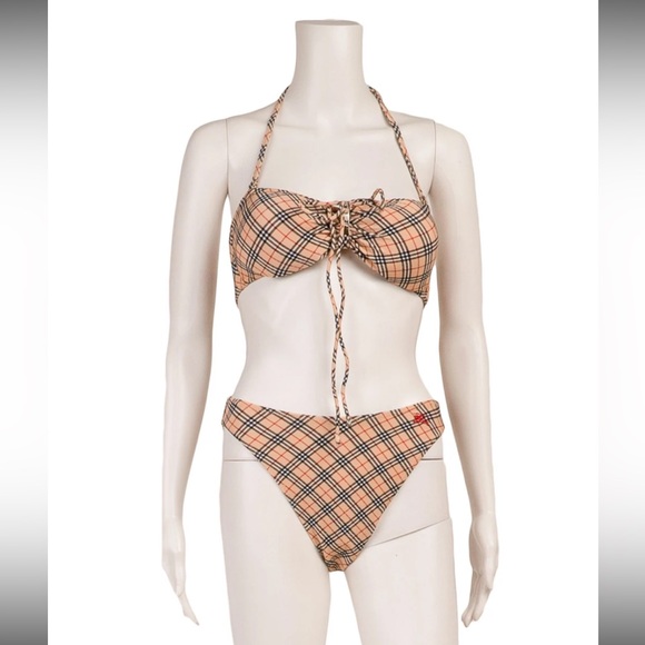 Vintage Burberry 1990 three piece bikini size medium - Picture 1 of 15